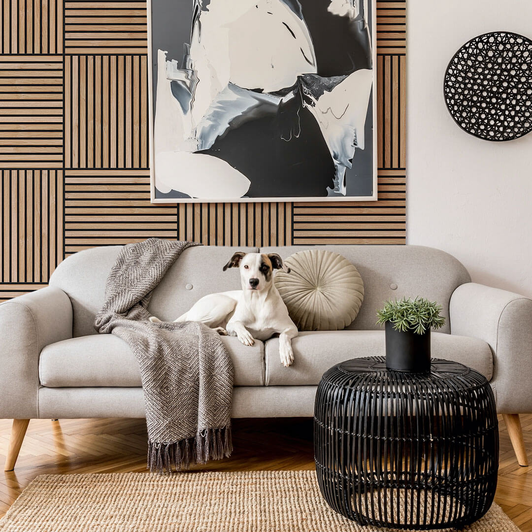 Panneau acoustique Walleu 60 x 60 cm | Chêne Rustique