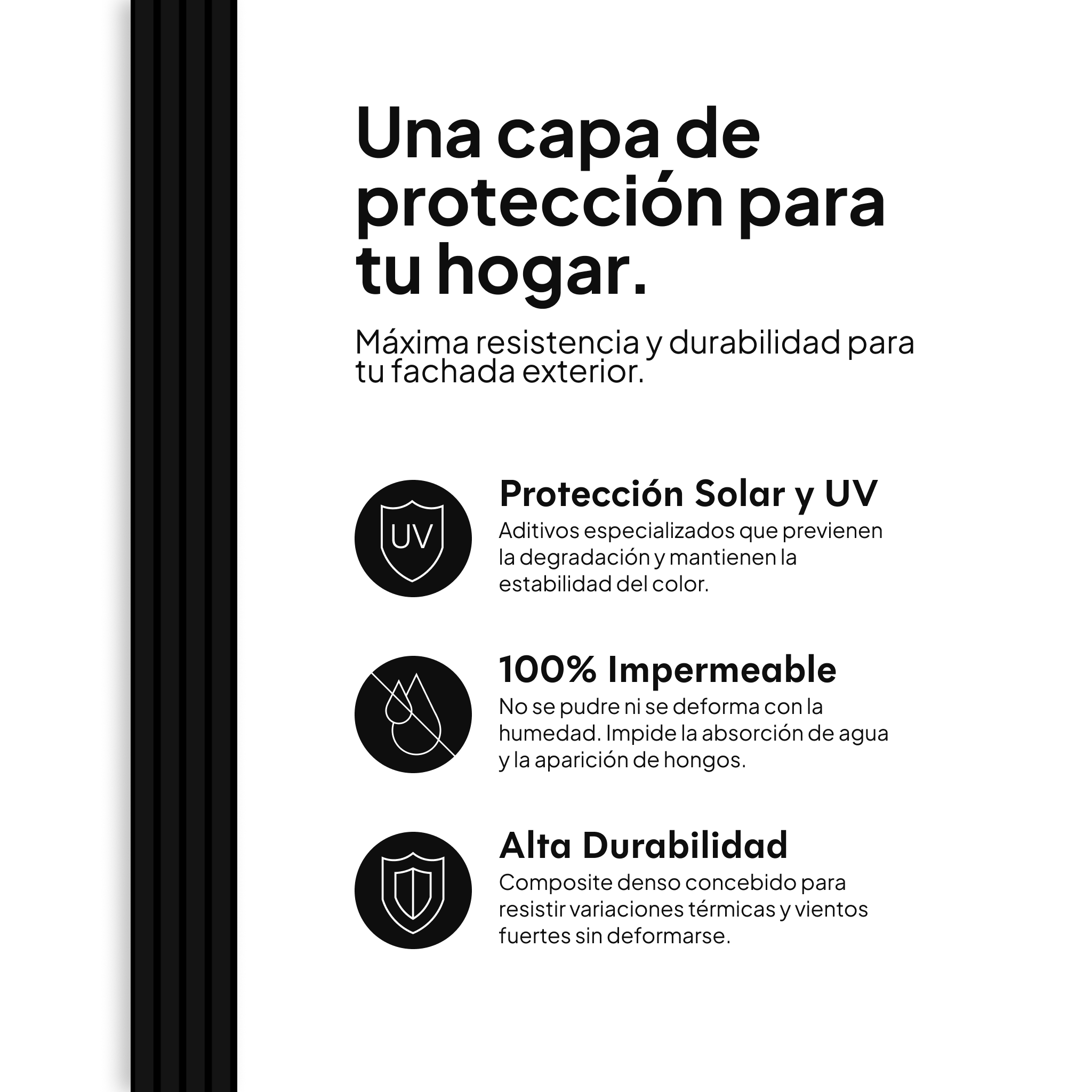 Protección solar y UV, 100% impermeable y alta durabilidad #lang:es