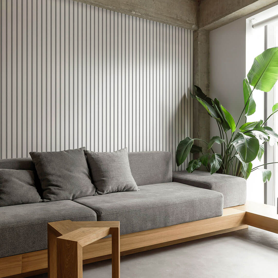 Panneau acoustique Walleu 240 x 60 cm | Blanc