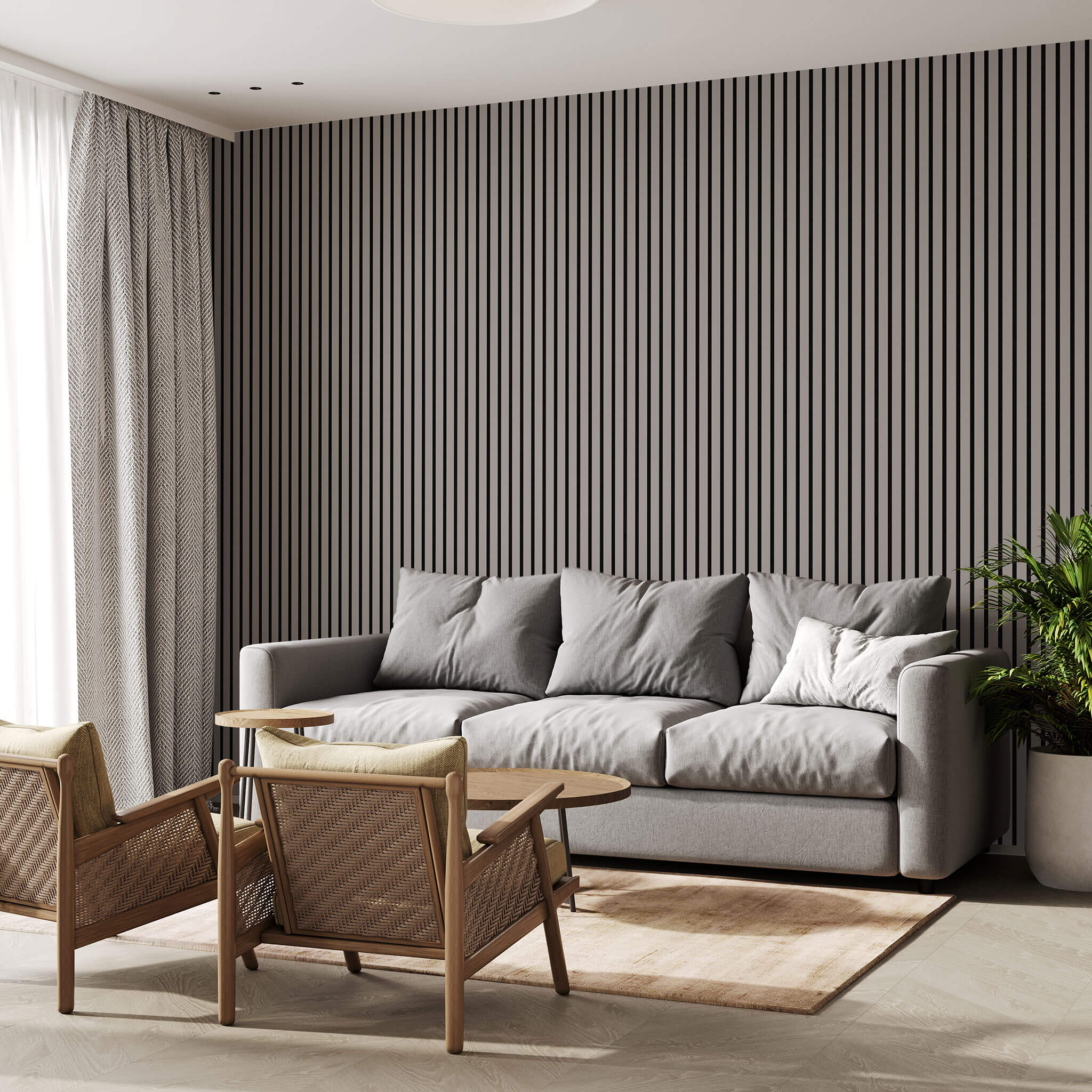 Panneau acoustique Walleu 240 x 60 cm | Cendré