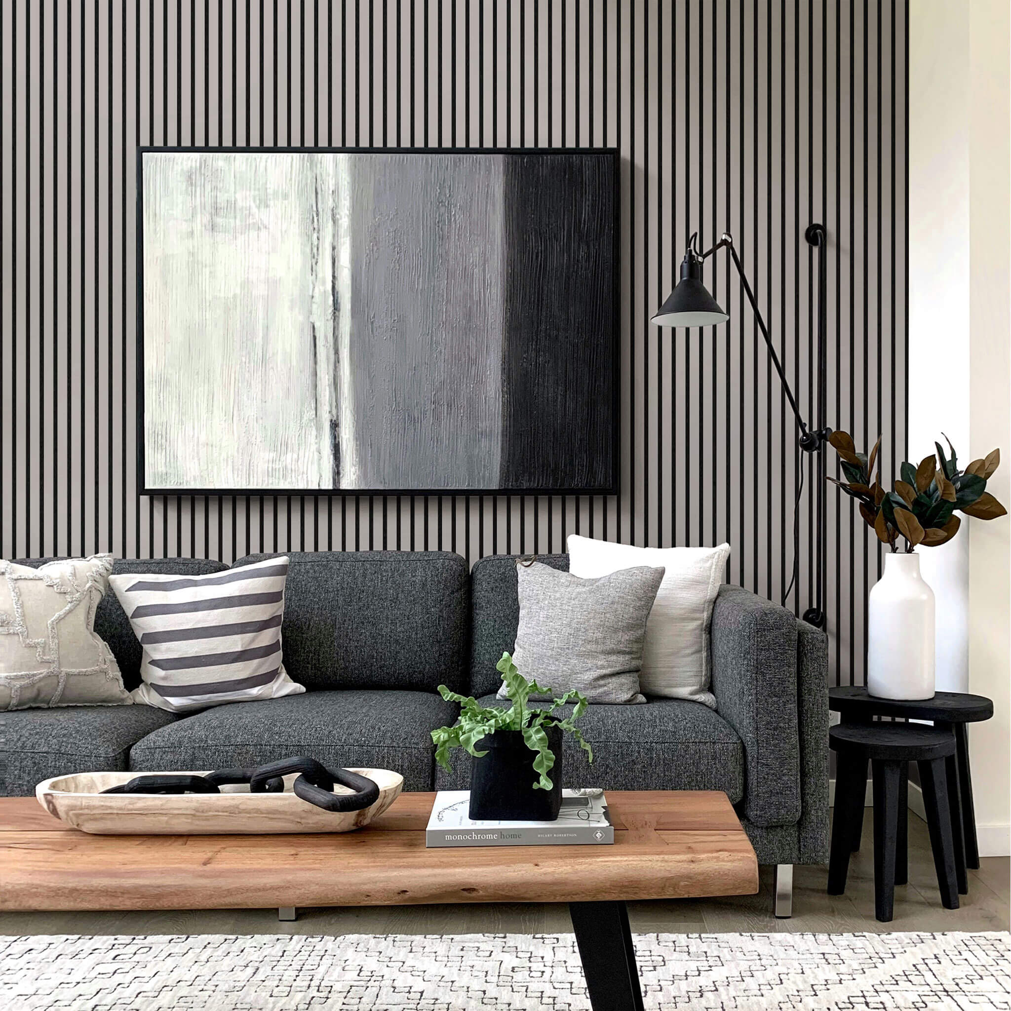 Panneau acoustique Walleu 240 x 60 cm | Cendré