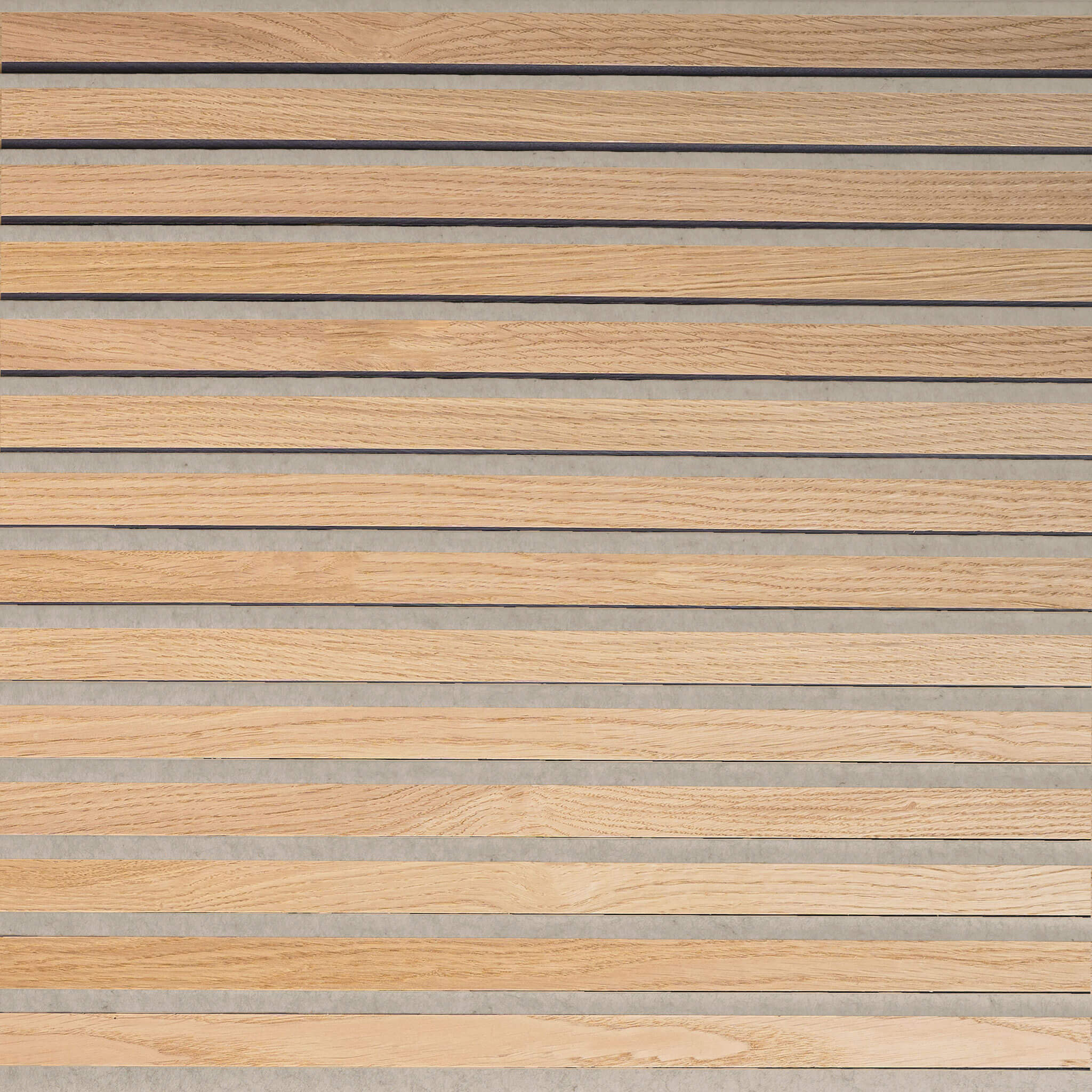 Panneau acoustique Walleu 240 x 60 cm | Chêne Naturel - Noyau Noir - Feutre Beige 