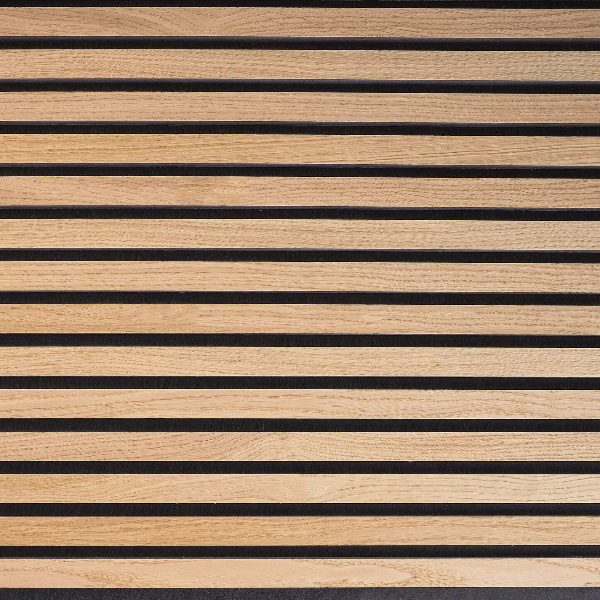 Panneau acoustique Walleu 240 x 60 cm | Chêne Naturel - Noyau Noir - Feutre Noir