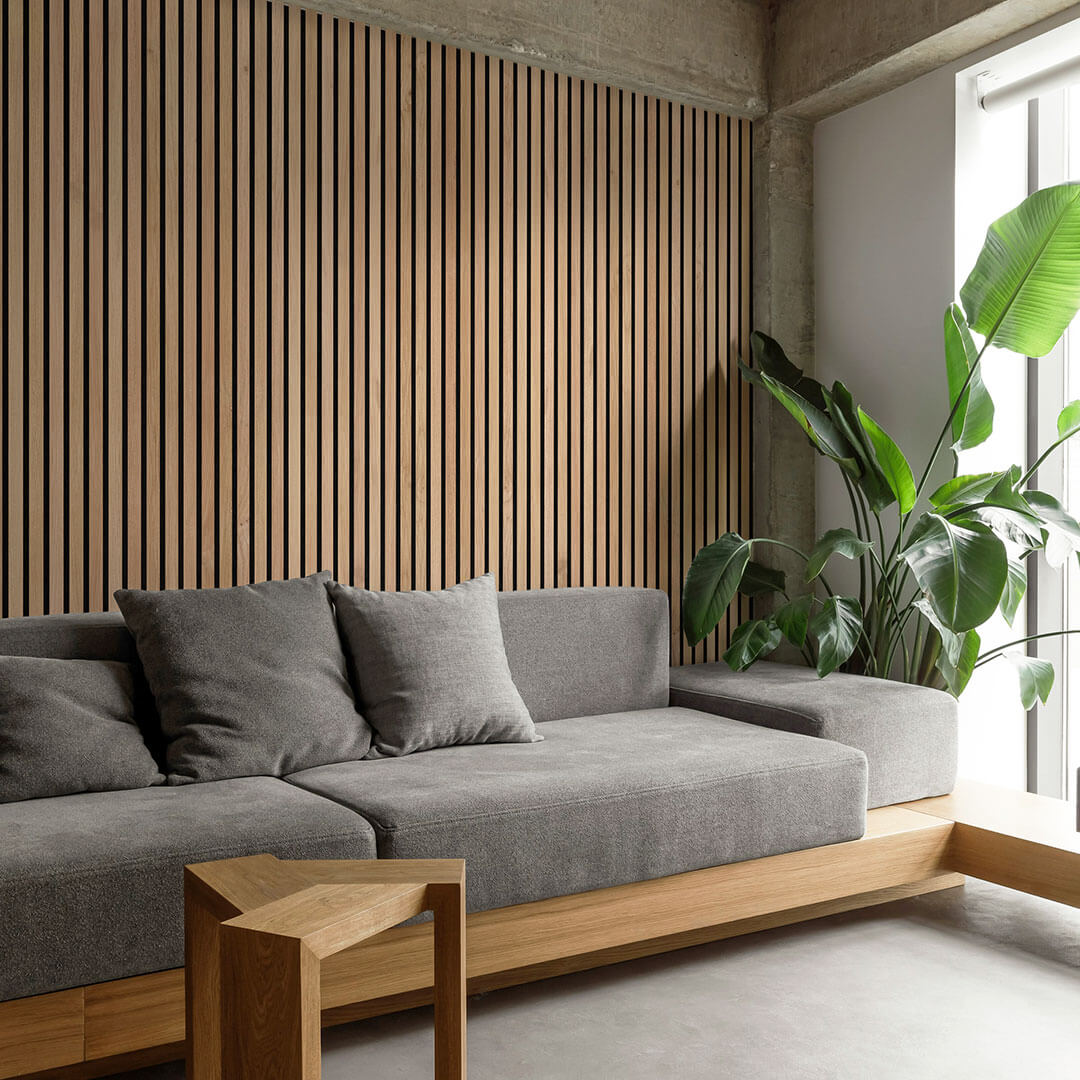 Panneau acoustique Walleu 240 x 60 cm | Chêne Rustique