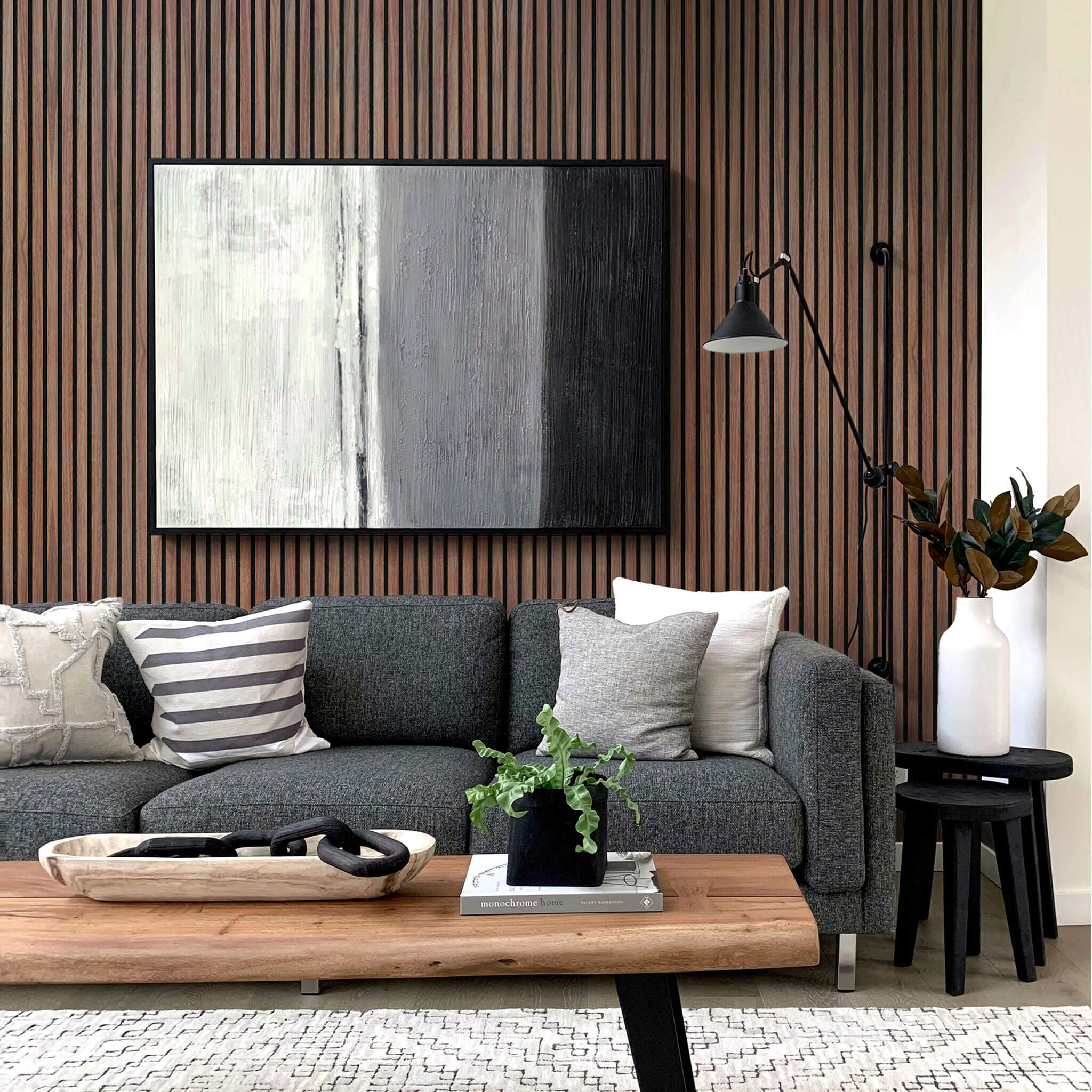 Panneau acoustique Walleu 240 x 60 cm | Noyer