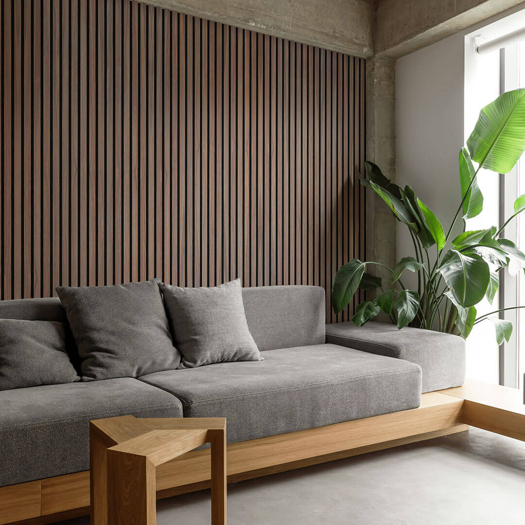 Panneau acoustique Walleu 240 x 60 cm | Noyer