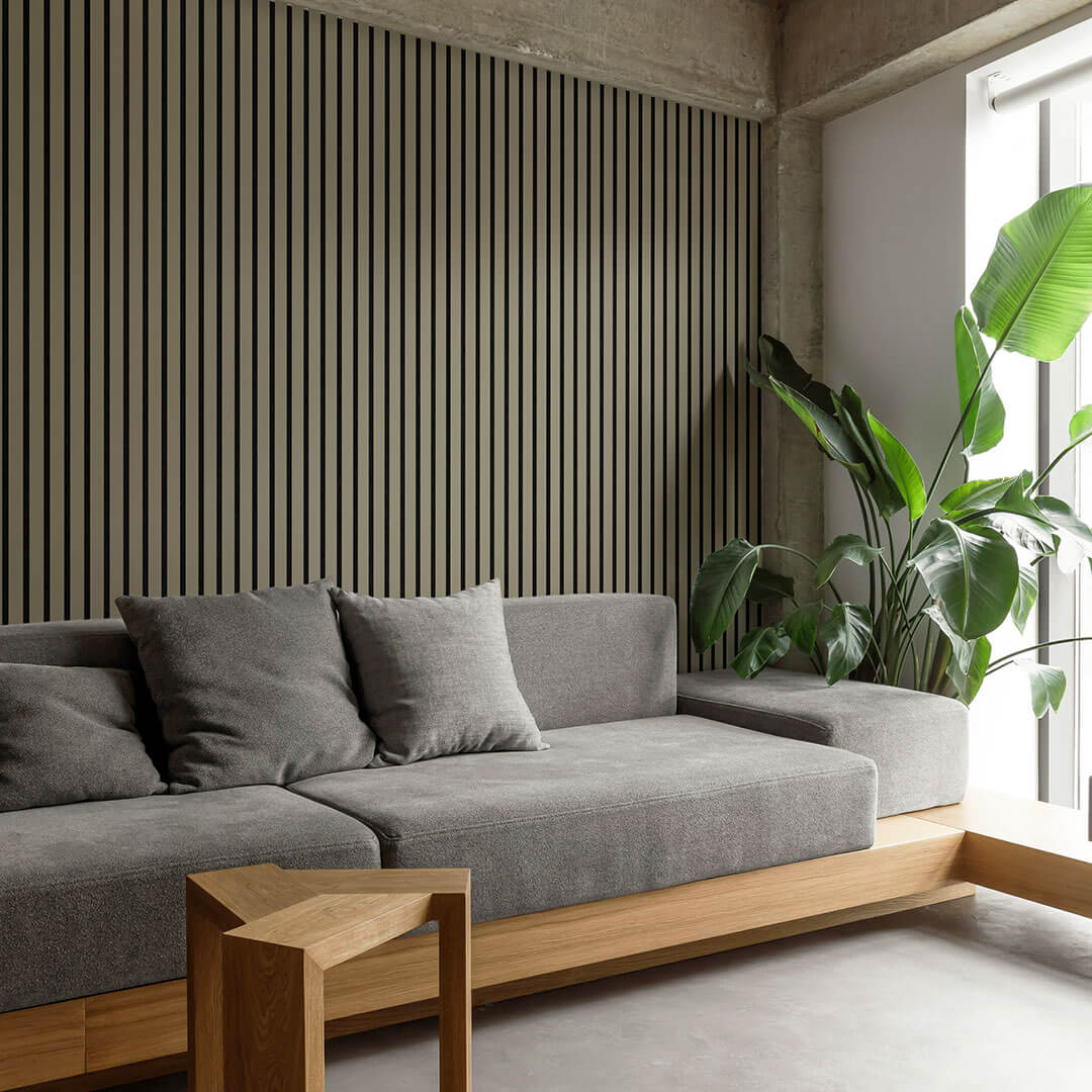 Panneau acoustique Walleu 240 x 60 cm | Olive