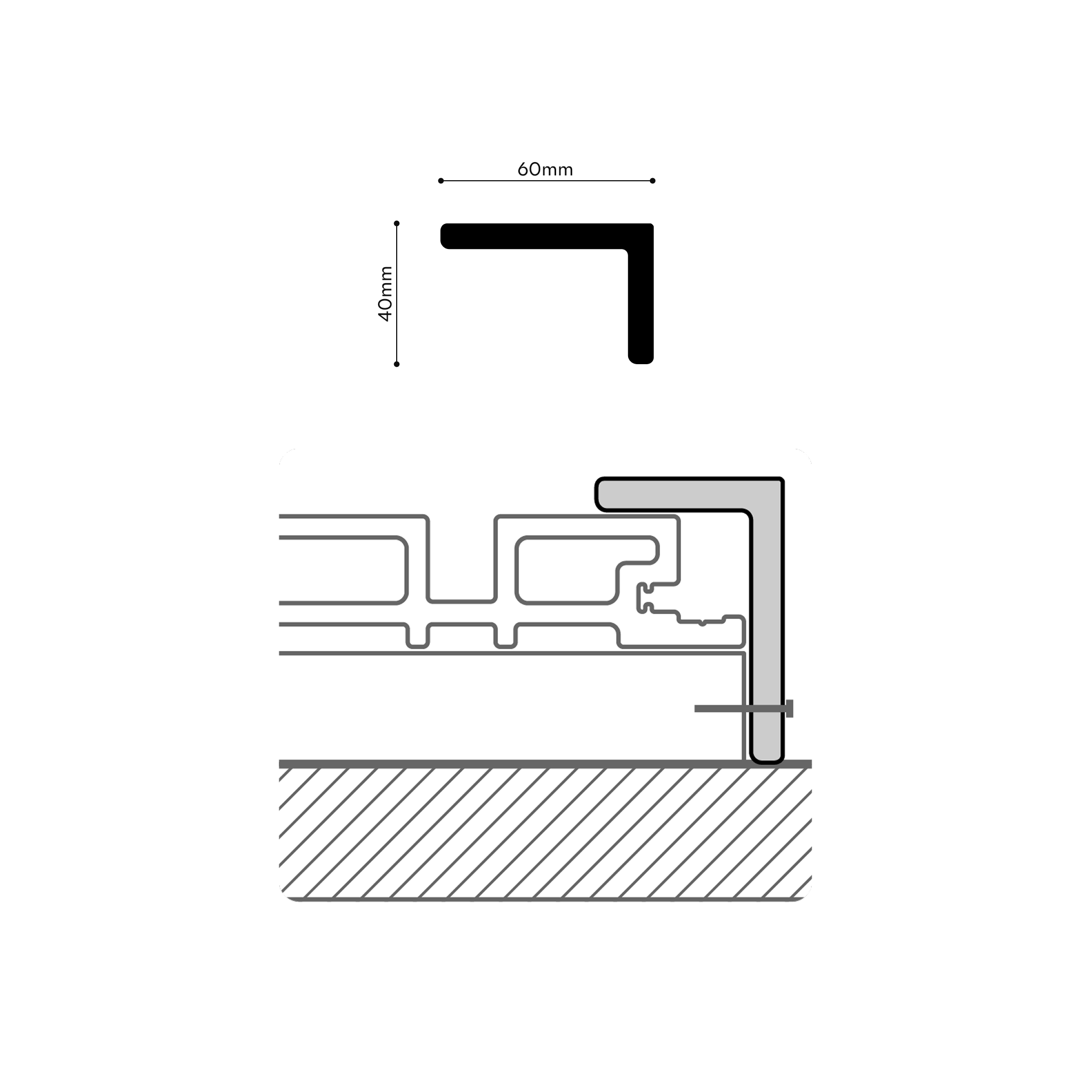Profilé de Finition WPC | 6 x 4 x 290cm (Lot de 2) | Noyer