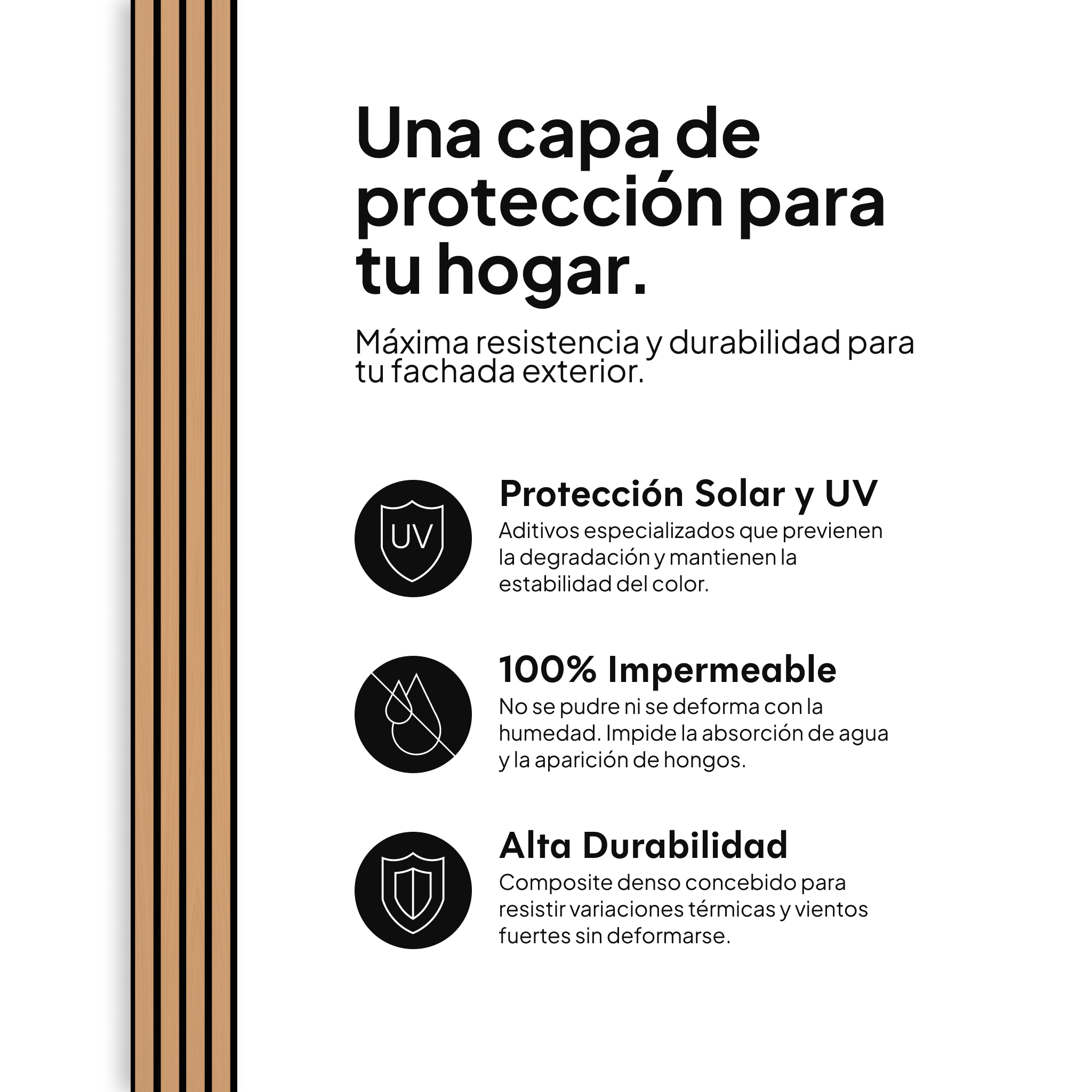 Protección solar y UV, 100% impermeable y alta durabilidad #lang:es
