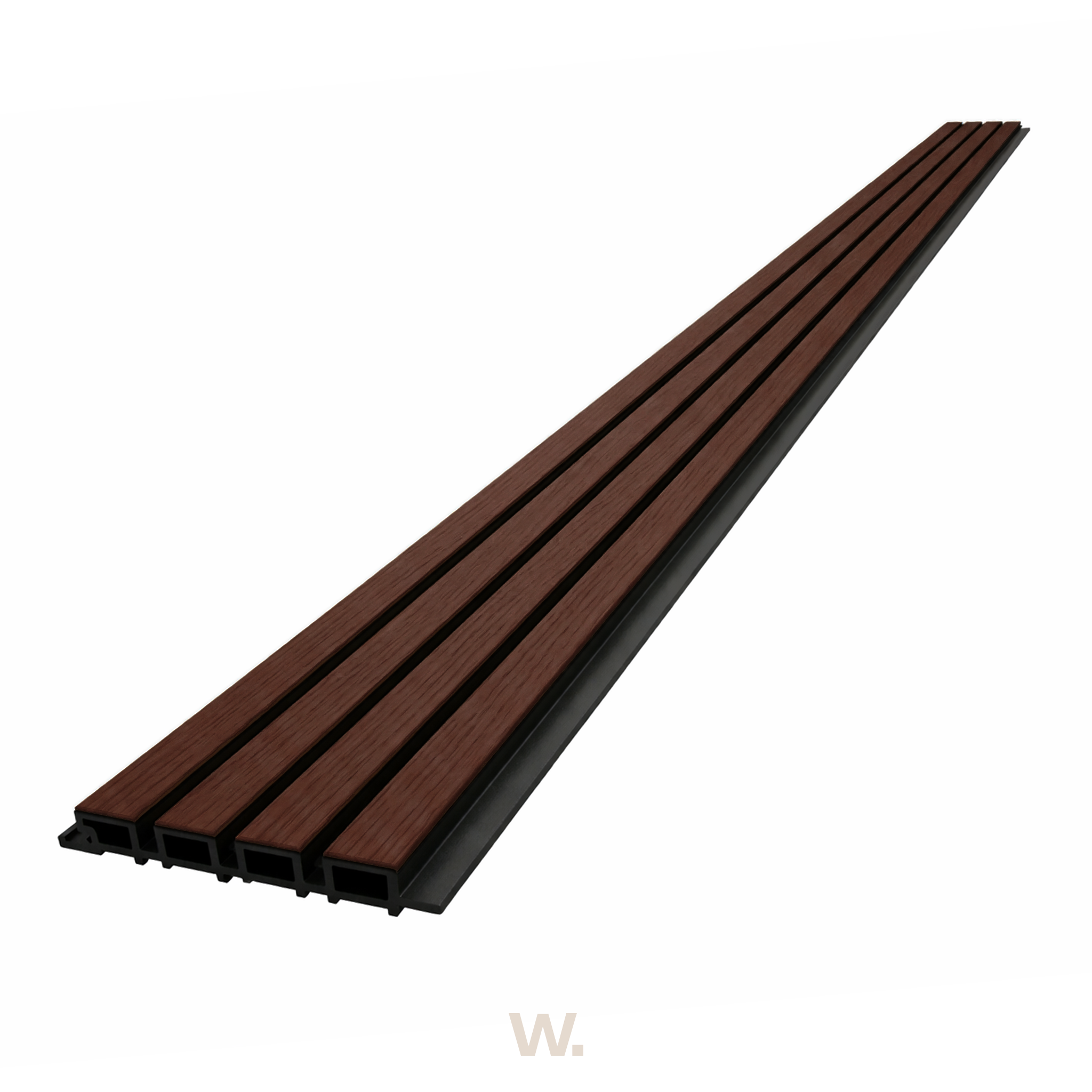 Painel ripado WPC Walleu — Nogueira