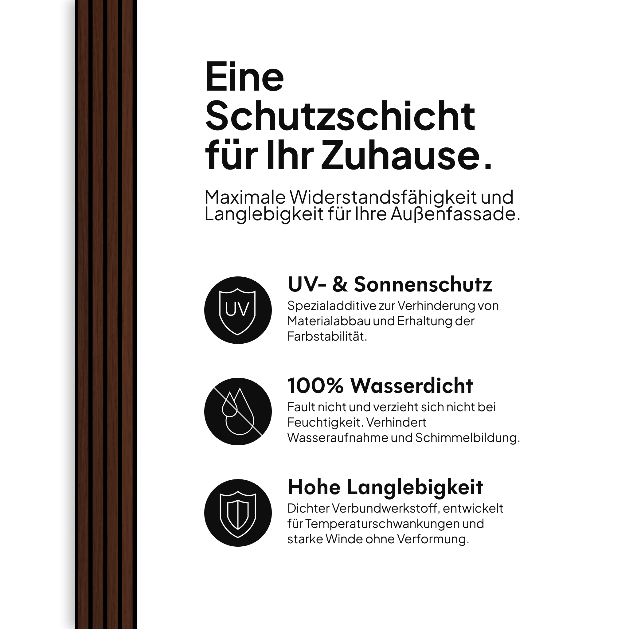 Sonnen- & UV-Schutz, 100 % wasserdicht und hohe Langlebigkeit #lang:de